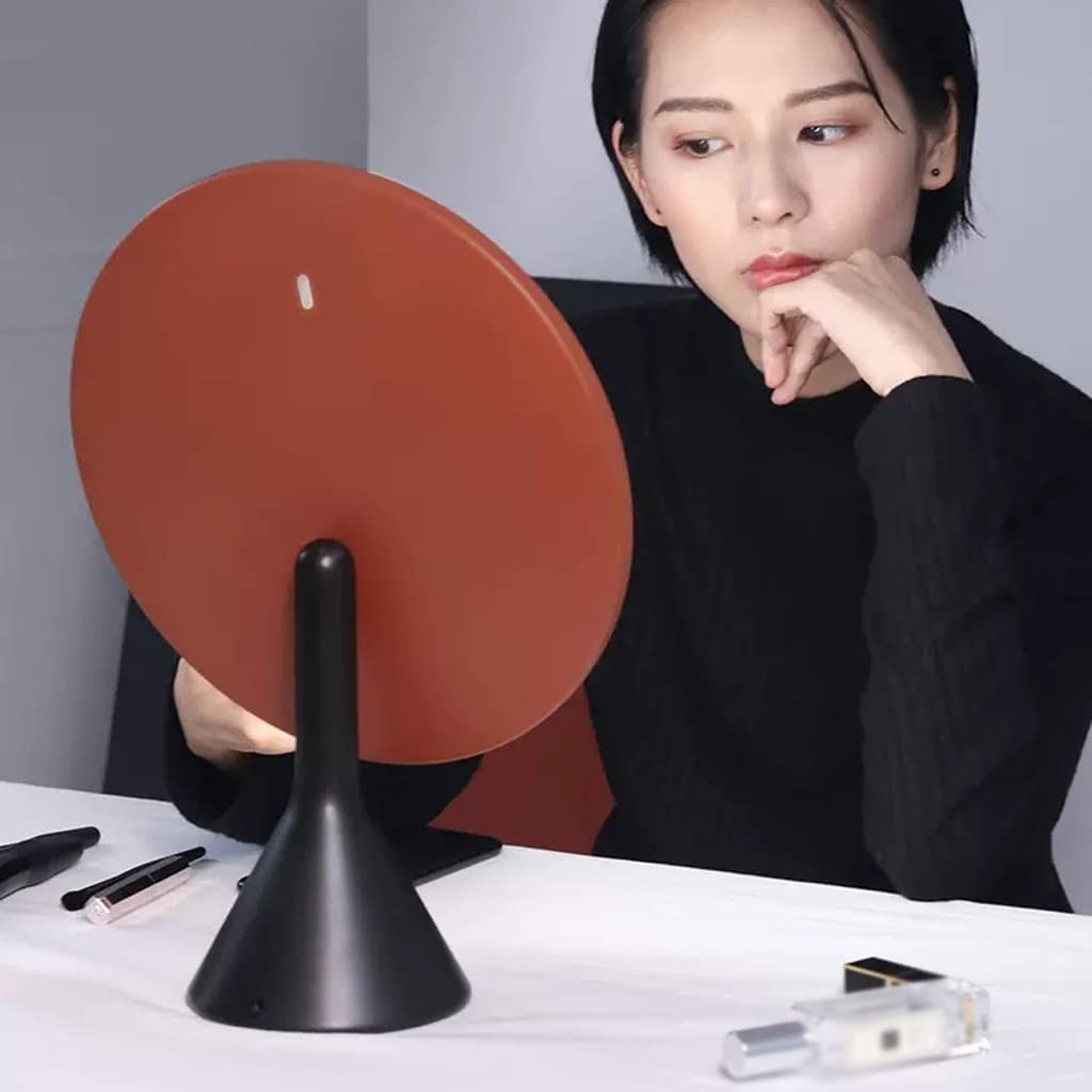 EQUALIZE Kosmetikspiegel Runder Tisch Spiegel Licht Make-up Spiegel LED Make-up Spiegel mit Tisch Fülllicht Persönliche Schönheit Spiegel (Color : C, Size : S)