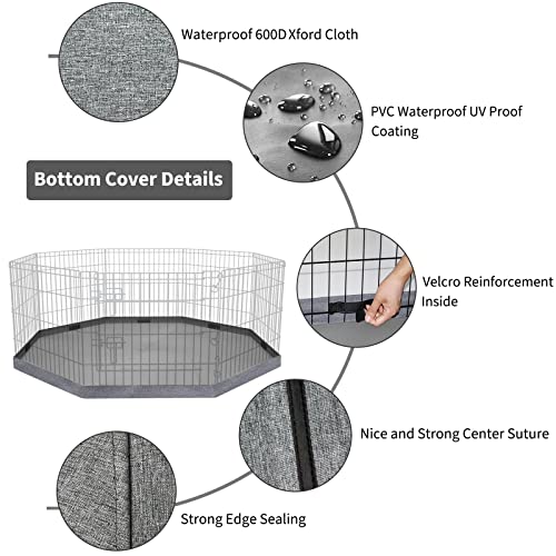 PETIME Cercadinho para Cães Capa Inferior À Prova D'Água para Ambientes Internos e Externos Caneta