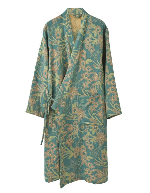 Japanischer Morgenmantel aus Musselin, Jacquard, für Damen, lässiges und atmungsaktives Nachthemd, Hotel Yukata für zu Hause, Kimono, Retro, gemütlich
