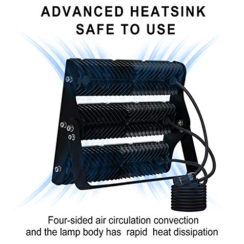 150W LED Flood Light Outdoor , 14500lm 6000K Super Bright Yard Security Lights IP66 Waterproof Outdoor Work Lights,OSRAM LED Chips, Adjustable Heads, Great for Garden,Yard, Parking Lot（Updated） - Thumbnail 2