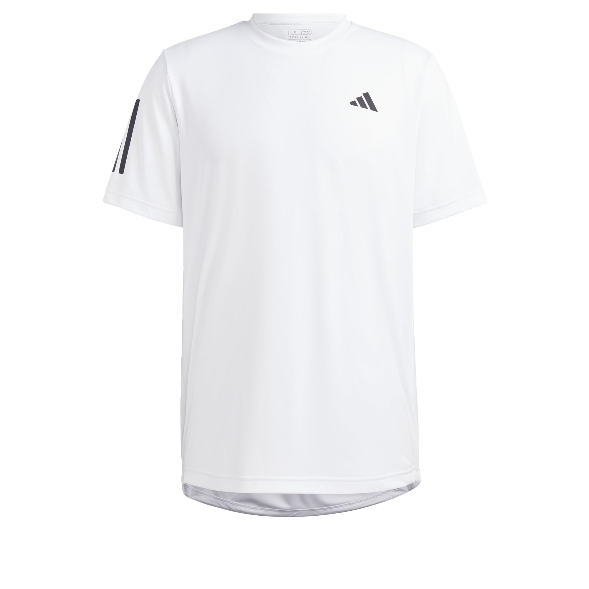 adidas Men's Club 3-Stripes Tennis Tee, White, XL
