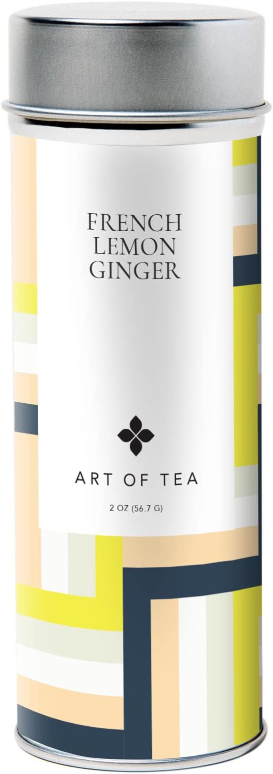- Art of Tea | Organic French Lemon Ginger 1.5oz Herbal Tea | Artisan Loose Leaf Tea Tin
