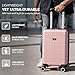 LUGG - Jetset 40cm Suitcase - 40x30x20cm- Ryanair Compatible - Underseat Size - Hard Shell ABS - Spinner & Removable Wheels - Lightweight Travel Luggage- Rosegold