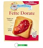 Mulino Bianco Fette Biscottate Le Dorate 8 x 315g Zwieback Kekse + Beni Culinari Kostenloser Schlüsselanhänger
