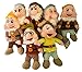 Ensemble Complet 7 Peluches Les Sept Nains 35cm Disney Original - NOM Italien Blanche Neige