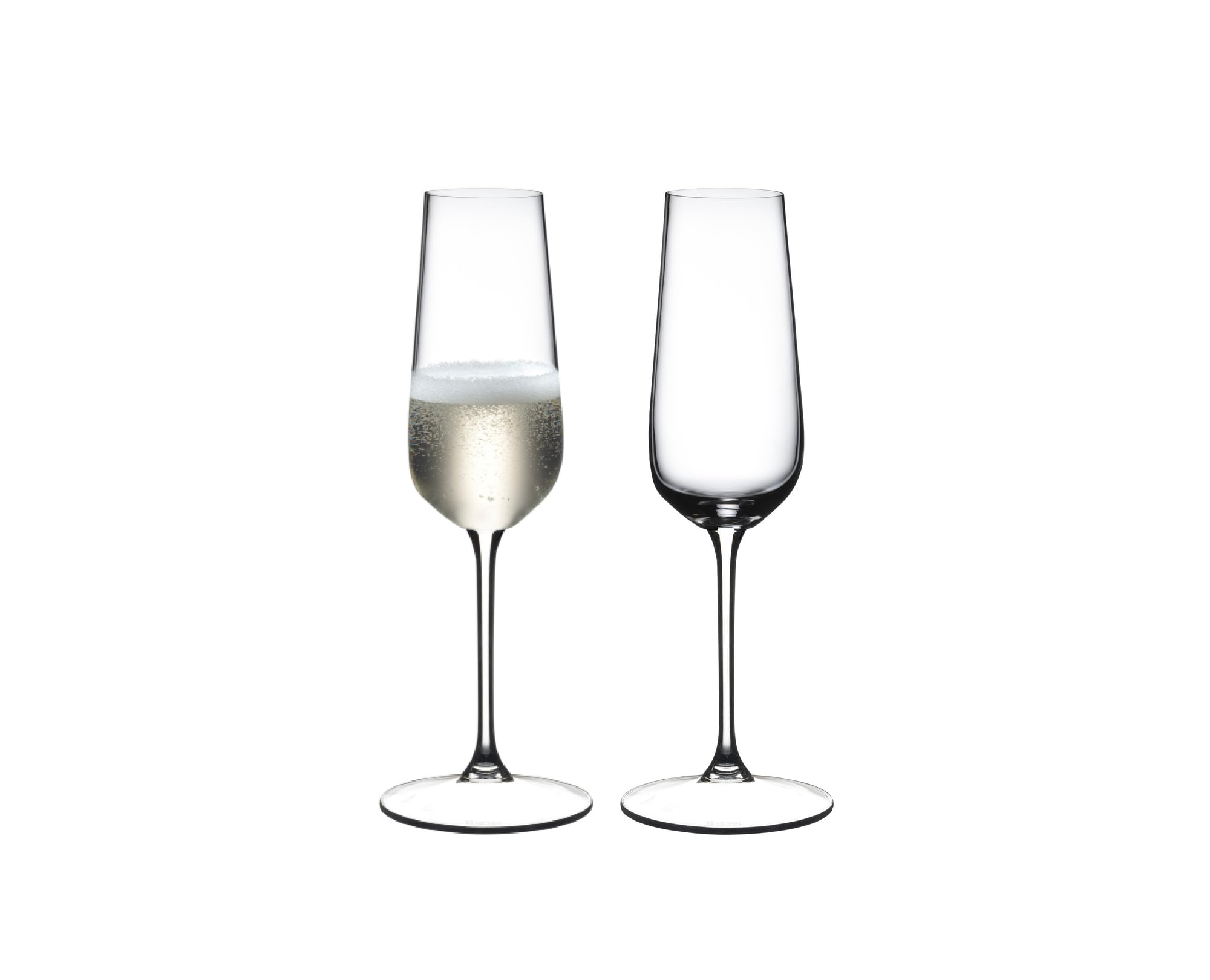 RIEDEL GRAPE Lot de 2 flûtes à champagne en cristal transparent, fabriquées à la machine