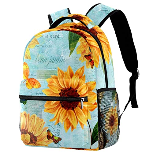 Sac à dos imprimé baleines bleu avec porte-bouteille extérieur format medium voyage