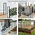 Stair Railing Indoor, U Shaped Stair Handrail, Stair Railing Outdoor, Stair Handrail, Handrails for Outdoor Steps, Porch Railing, Stair Handrails, for Stairs Porch Garden (Black, 90 CM)