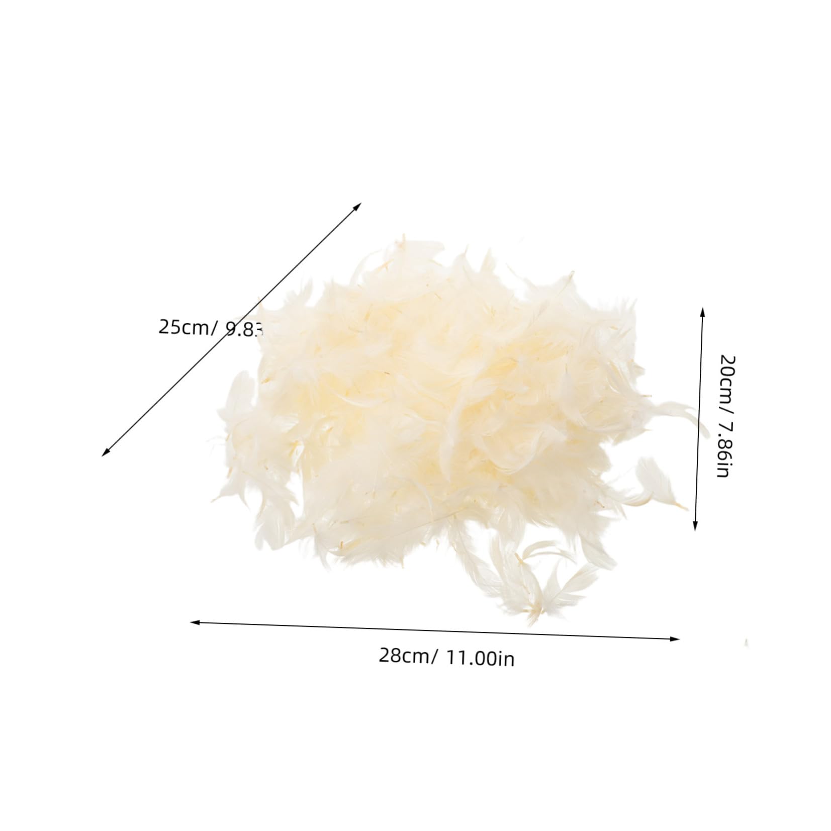Imbottitura 1kg in Bianca Piuma D'anatra Naturale per Cuscini