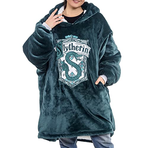 Merchoid Harry Potter Slytherin Übergroße Decke Hoodie - Bequeme, weiche,...