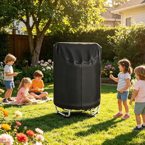 Housse de trampoline 158x99cm bâche Oxford noire pliante - 2