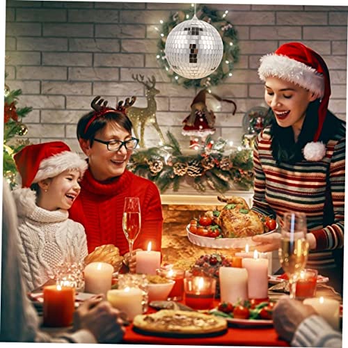 Adorno colgante para árbol de Navidad Holibanna, bola espejada reflectante para fiestas, bodas y celebraciones, decoración festiva para eventos navideños miniatura 3