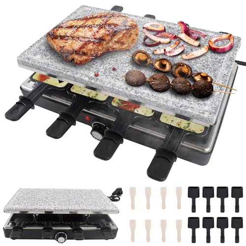 PEILU 1400W Raclette Grill für 8 Personen Doppelstöckiger...