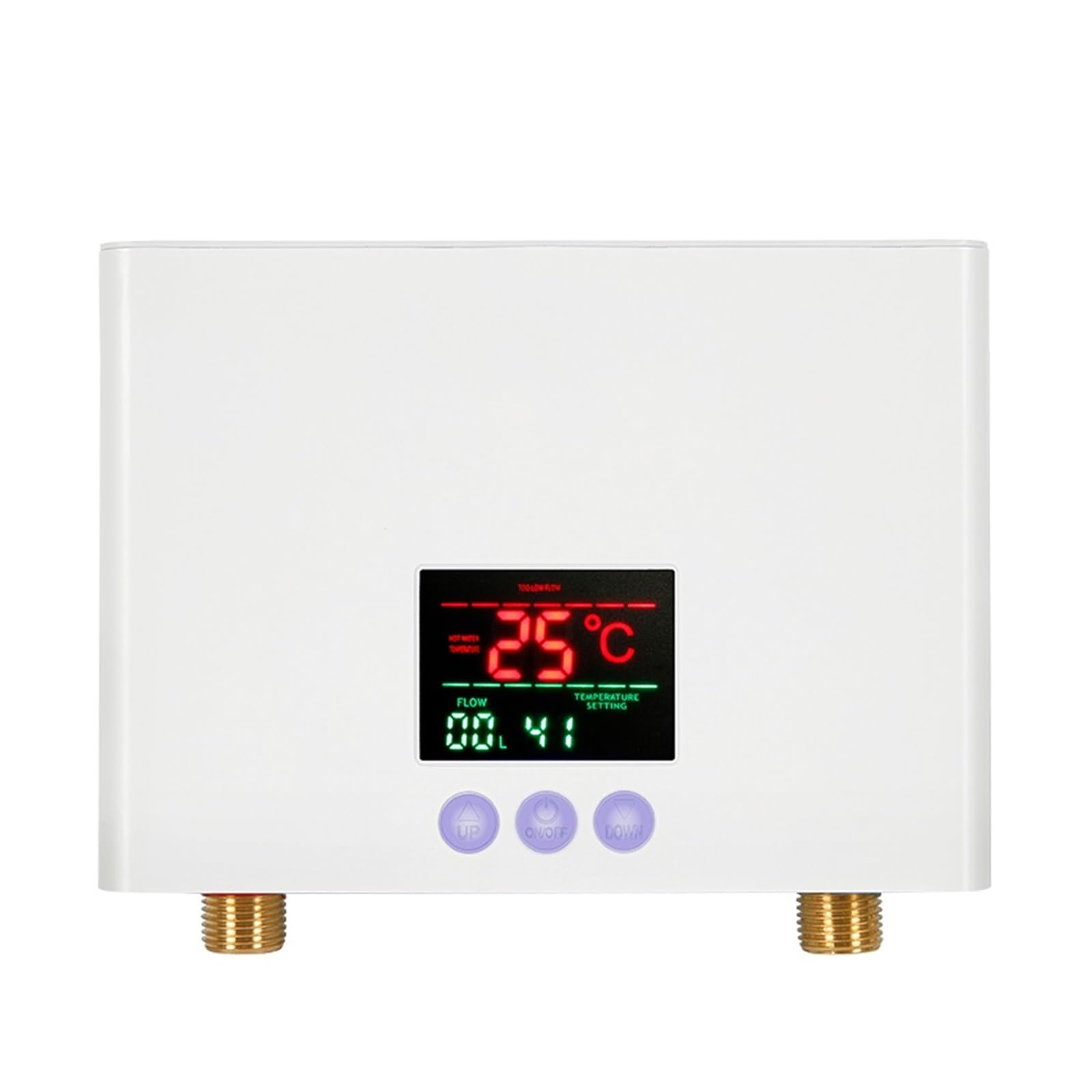 Scaldabagno Elettrico, Scaldabagno Istantaneo 3KW Mini Scaldabagno Elettrico Senza Serbatoio Montato A Parete con Display A LED Telecomando for Cucina Bagno