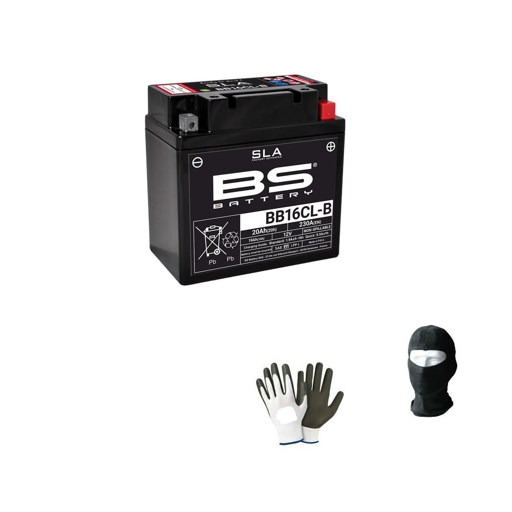 Compatible avec Kawasaki JS (Jet Ski) 550 Batterie YB16CL-B BS SLA BB16CL-B, 12V, 19AH, DÉJÀ PRÊTE ET CHARGÉE, pour MOTOMARINE, ACQUASCOOTER, Jet Ski, 175X100X175MM