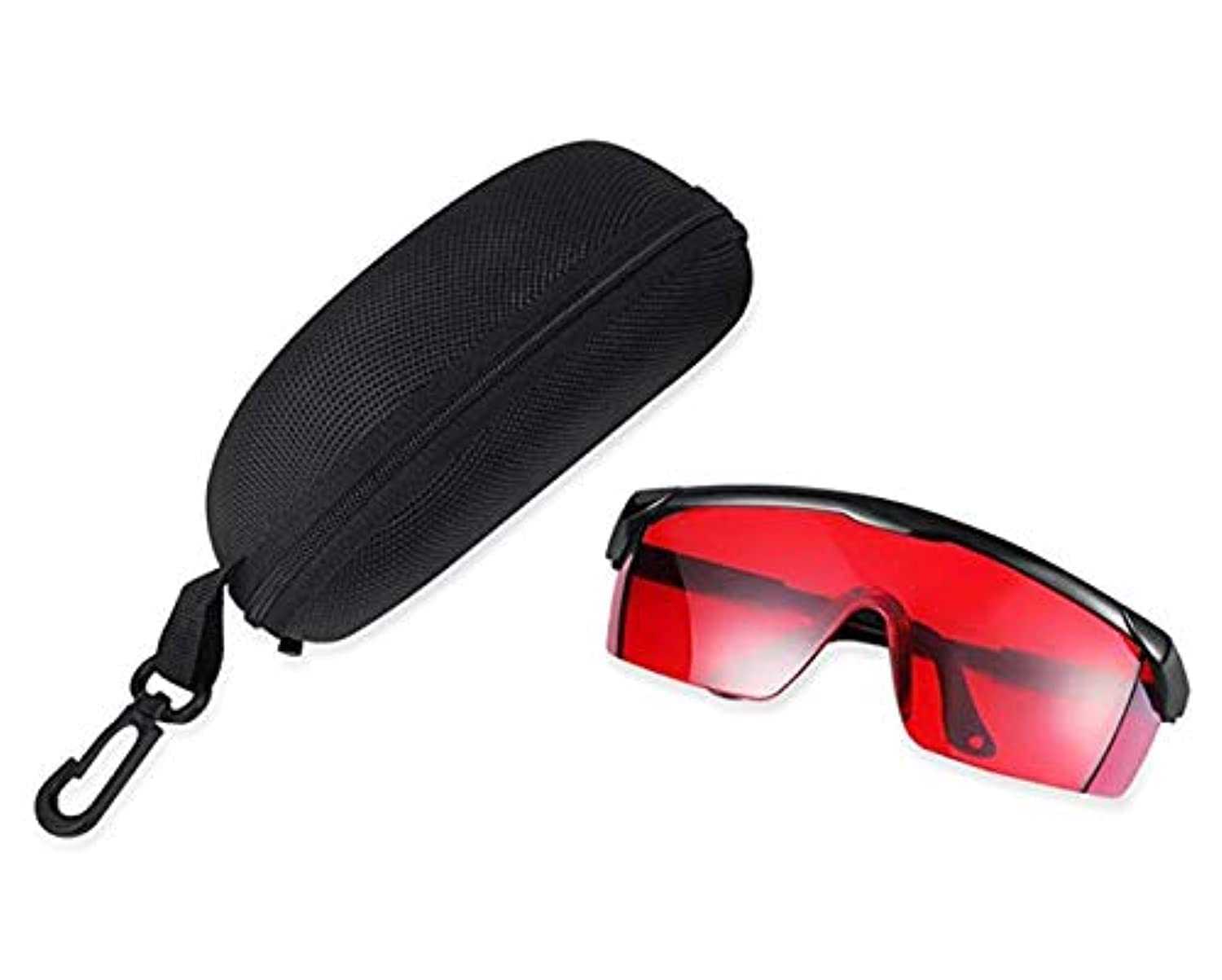 VIQILANY Laser Eye Protection Safety Glasses for Red and UV Lasers with Case (Red)