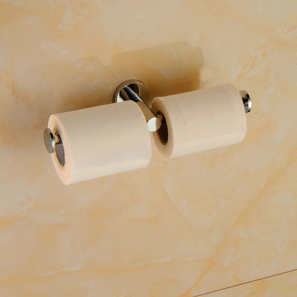 Doppelter Toilettenpapierhalter Wandhalterung, 304 Edelstahl Klopapierhalter für Badezimmer und Gäste-WC, Platzsparend & Rostfrei, Perfekt für Familien und Hotels – Silber