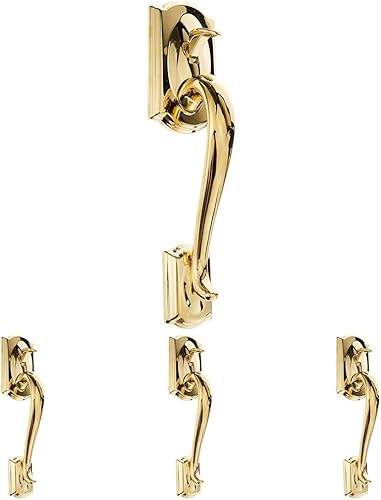 Vista 64 de SCHLAGE FE285 622 Acc CAM LH - Juego de manijas, estilo de agarre inferior, negro mate, con reborde decorativo, colección Camelot