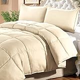 BNF Home Serenta 3 Piece Down Alternative Comforter Set, Queen Angora