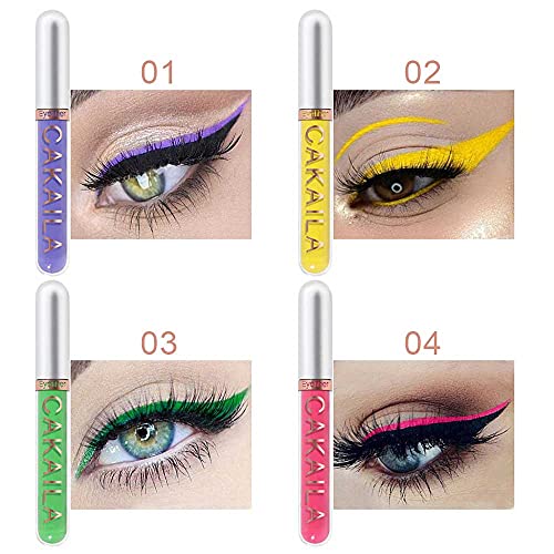 Evpct 8 Colors Colored Colorful Matte Liquid Makeup Eyeliner Liquid Set Stamps Shapes For Eyes, Pink Red Yellow Blue Purple White Black Liquid Eyeliner Waterproof Color Eye Liners Pencil For Women 01 #TOP4