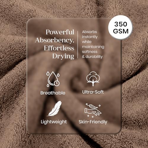 Image of Jasmine Quick Dry, Super Absorbent, Soft Beach, Bath & Sports Towel, Camel, 70 x 140cm, 350 GSM
