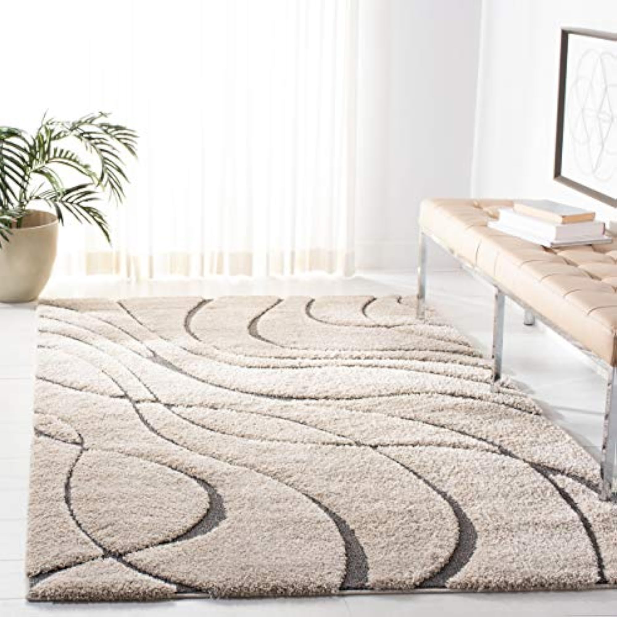 Handmade 3D Edge Collection Microfiber & Polyester Rugs