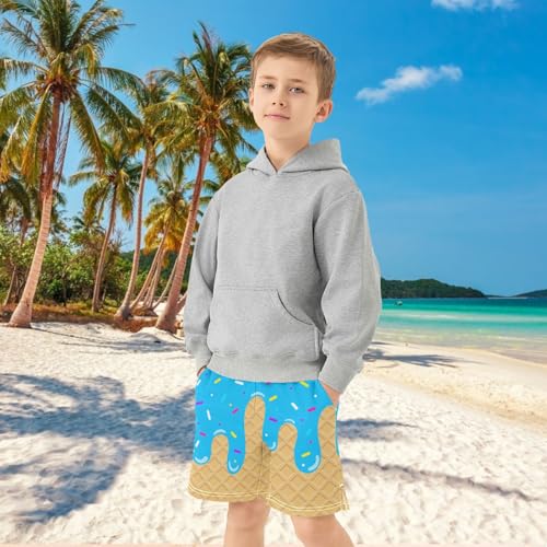 Boys Athletic Shorts Ice Cream Casual Kids Active Sports Gym Soccer Shorts for Summer 7-15Y4