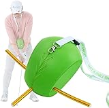 gresonic Balles d’Entraînement de Golf avec Lanière et Tige d’Alignement - Améliorez Votre Mécanique et Structure de Bras (Vert avec lanière)