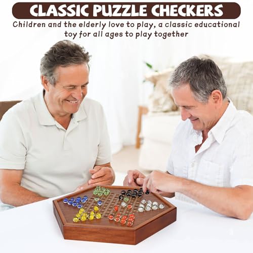 Juego de mesa de Damas Chinas de madera 15 pulgadas miniatura 7