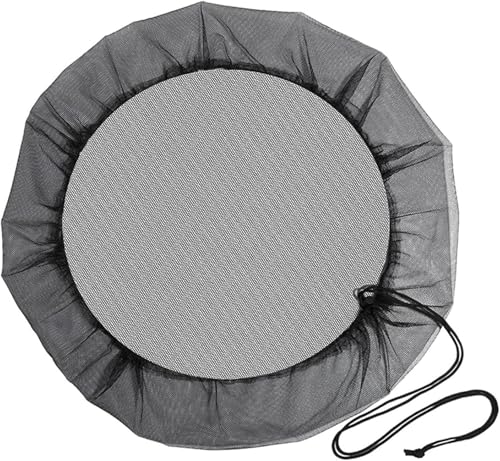 Black Barrel Water Mesh Cover | Flexible Water Butt Net | Reusable Rain Barrel Mesh Cover | Barrel Rain Collector Protector | Rain Bucket Net Cover For Garden Watering Equipment (60CM)