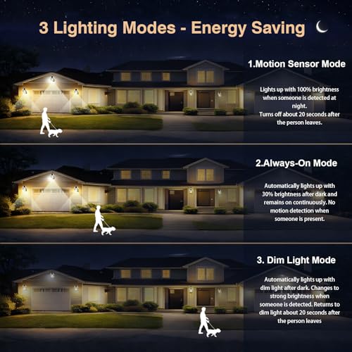 Solar Security Flood Lights Outdoor Solar Motion Sensor Wall Lights 77 LEDs 2000 LM Dummy Fake Camera Spotlights with Remote IP66 Waterproof for Patio Proch Driveway Garage, 2 Pack-White — view 3