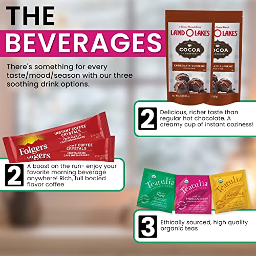 Gift Set For Women With Portable Kettle, Organic Herbal Tea, Honey, Hot Cocoa, Coffee And Pashmina Shawl | Birthday Gift Basket For Friendship, Self-Care Package, Teacher, Mom #TOP6