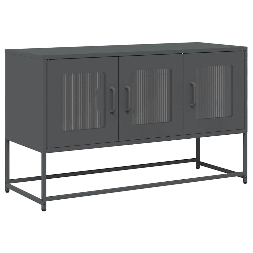 Mobile TV antracite 100,5 x 39 x 60,5 cm in acciaio