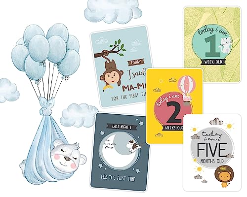 Image of Popcorn Flash Card for Baby 0-12 Months miletone Cards for Kid new Born Kids Pack of 28 Double Side Cards