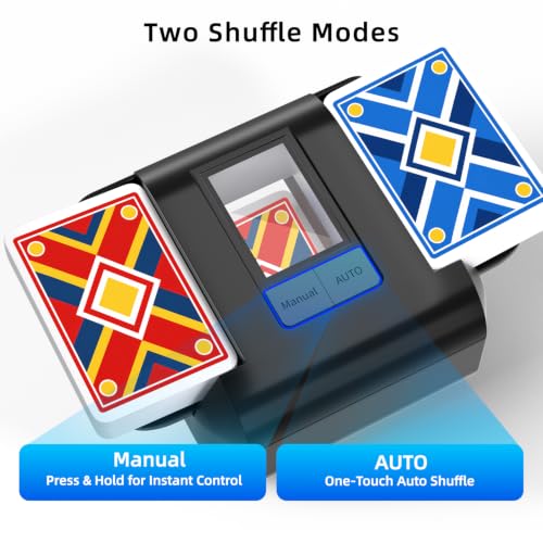 Image of Automatic Card Shuffler for 1-2 Deck with Dual Modes