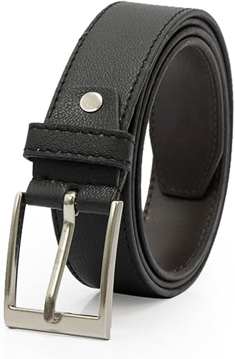 Police Premium Belt for Men I Premium Black Regular Fit Belt with Classic Pin Buckle I Durable Formal &amp; Casual Dress Belt I L