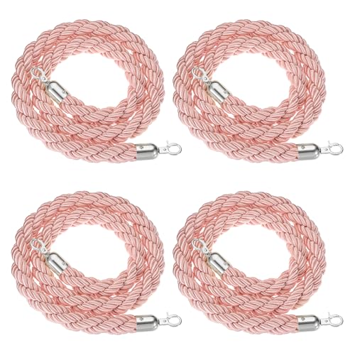 Corde de barrière torsadée rose 5 ft poteau guidage cordon tapis rouge cinéma