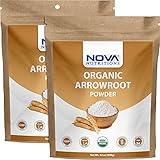 2 Pack - Nova Nutritions Certified Organic Arrowroot Powder, 32 OZ (908 gm) - Natural Thickener...