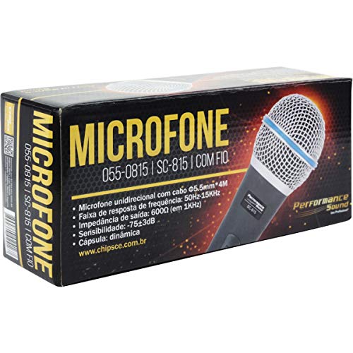 Microfones Alta Frequencia C/Fio Preto, Santana Centro, 055-0815