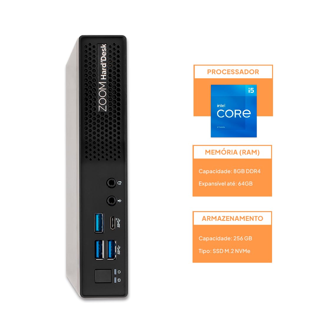 Mini Pc ZOOM Hard'Desk 7001P Intel i5 11400T 8GB 256GB SSD Win 11