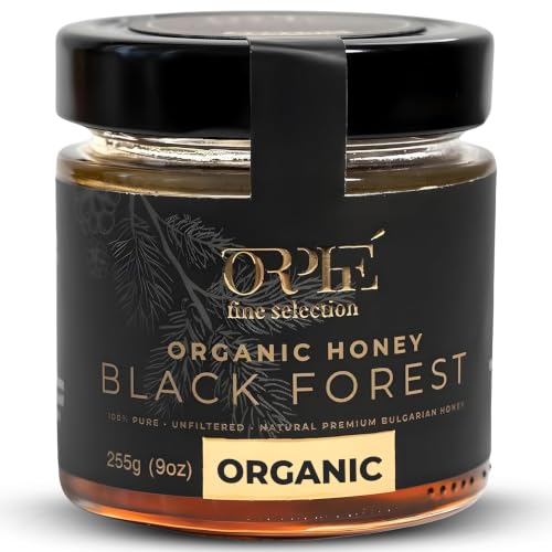 Miel orgánica cruda Orphé Black Forest 255g frasco