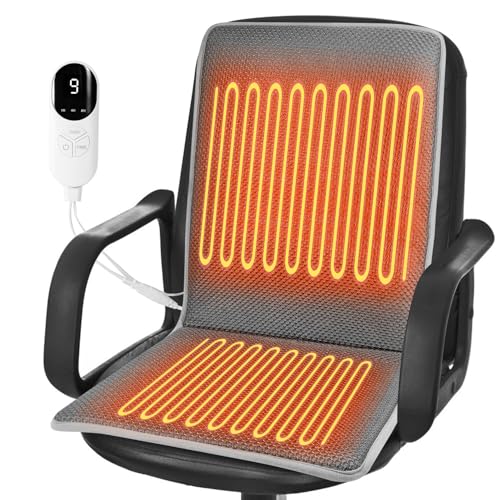Heated Seat Cushion for Office Chair, 9 Heat Levels & 3 Timer Settings