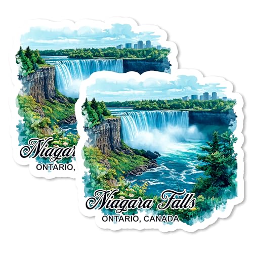 Niagara Falls Ontario Canada Magnet 4 Inch 2-Pack Honeymoon – Strong Vinyl Decorative Travel Magnets for Fridge Locker Kitchen Office – Cute Fun Aesthetic Cool Durable & Long-Lasting Souvenir ID44999