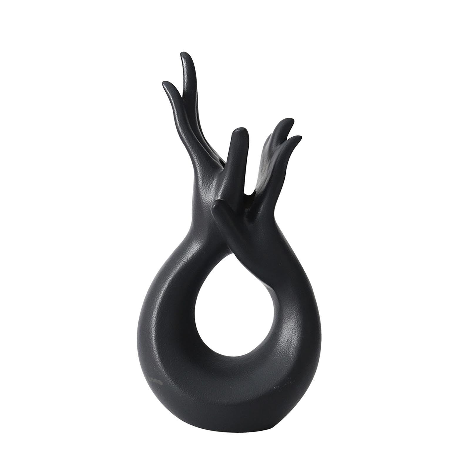 TWISAXC Ceramic Human Hand Flower Vase Stylish Nordic Art Decor For Office Desk Or Home Table Elegant Hand Flower Vase Is Made Of Ceramic Holding Plants