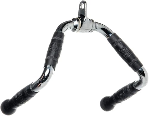 Power Systems Accesorio de barra de ejercicio giratoria prémium para sistemas de máquinas de cable, barra en forma de U con dos opciones de agarre,