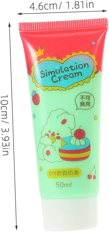 Gatuida 22 Pcs DIY Cream Glue Each Safe Simulation Whipped Cream Adhesive for Phone Case Craft Includes Two Nozzle Tips for Pattern Making and Kawaii Decoration Random Color