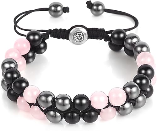 Vista 30 de Triple Protection Bracelet - for Protect & Balance - Energy Crystal Handmade Bracelets for Men Women Blue