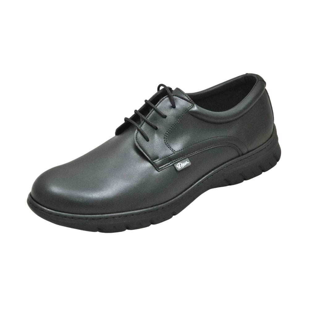 DIAN - Zapato Tipo Blucher, Corte de Piel Micro D’Cover Plus® y Cierre de Cordones, Negro