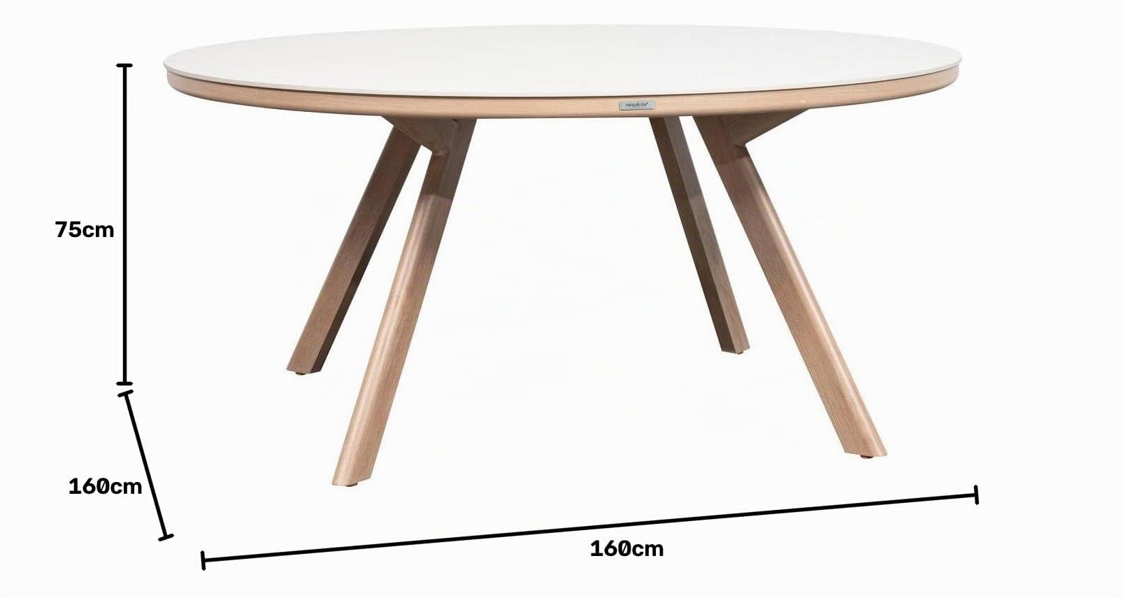 Hespéride - Table de Jardin nelora 8 Places Ronde Beige