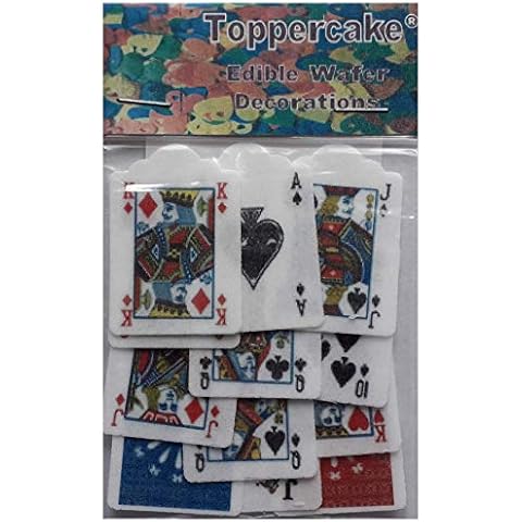 Toppercake Edible Wafer Playing Card Cup Cake Decorations Cake Toppers - Set of 25 Cover